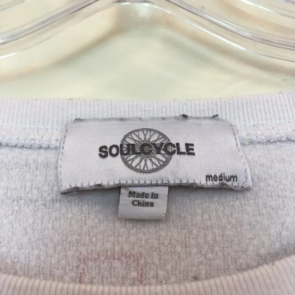 Soulcycle White Graphic Colorful Sweatshirt Medium - Picture 4 of 6